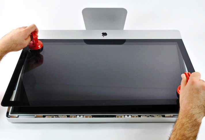 Ремонт экрана iMac, замена защитного стекла дисплея, фото